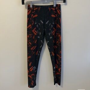 All Saints Spitalfields Opium Leggings Red Black